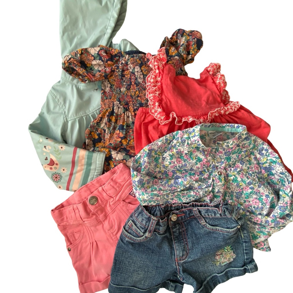 Girls Sz 3- 6 pc Clothing Bundle- Gap,Carters,Pumpkin Patch,Isaac Mizrahi, Sz-3